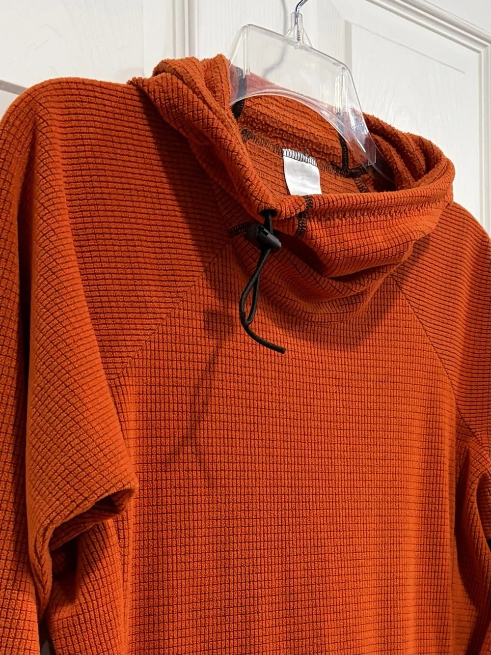 Melanzana Men's Small Micro Grid Hoodie Orange Jacket GUC Microgrid